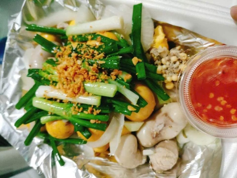 Món trứng gà non hấp hành