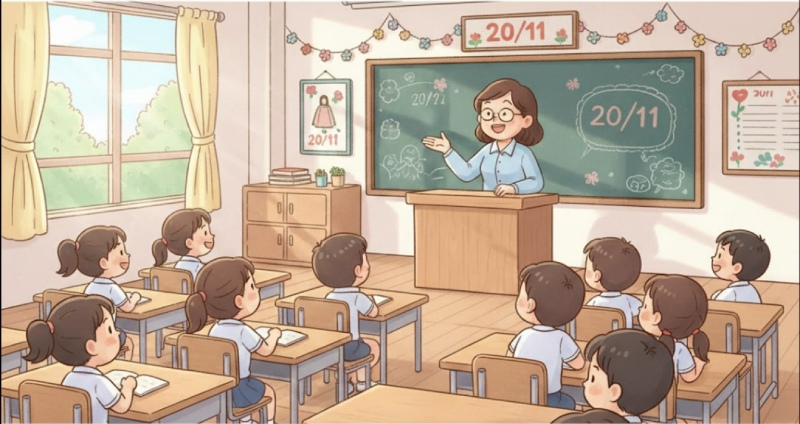 Mẫu truyện cười 20/11 Bài kiểm tra đặc biệt