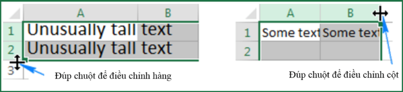 nhấn đúp vào viền tiêu đề