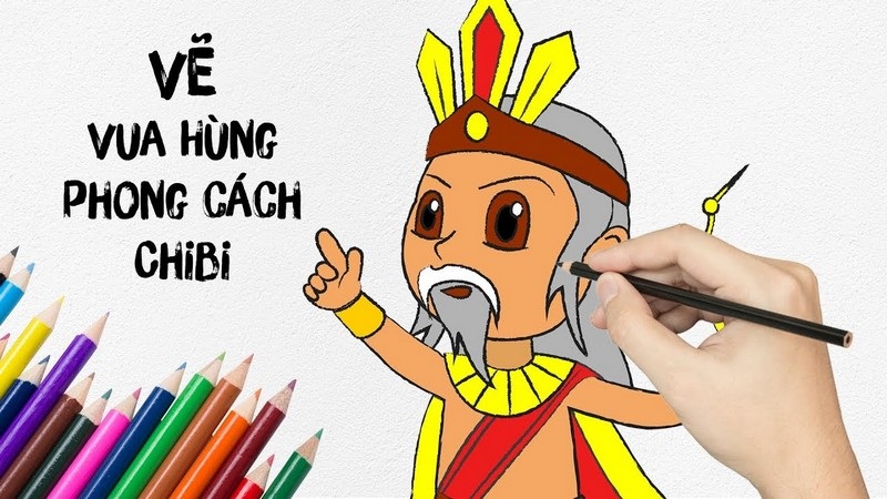 Tranh hùng vương phong cách chibi