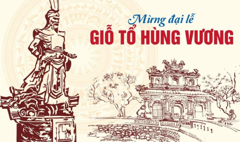 Poster mừng đại lễ giỗ tổ hùng vương