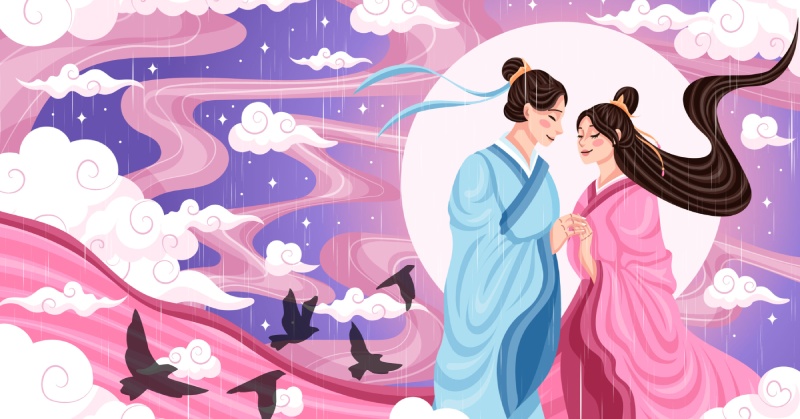 Ngưu lang chức nữ gặp nhau hạnh phúc