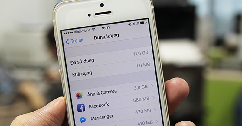 Điện thoại báo dung lượng đầy gây lỗi video Facebook