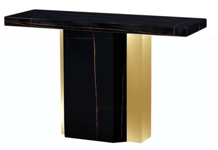 Bàn Console Cẩm Thạch với chân kim loại chắc chắn