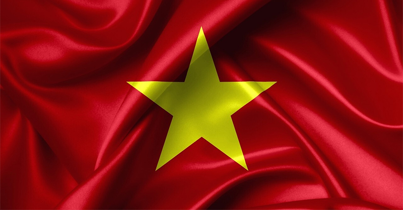 Cờ đỏ sao vàng mượt mà như lụa
