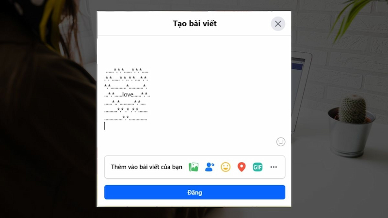 Kí tự hình trái tim Facebook