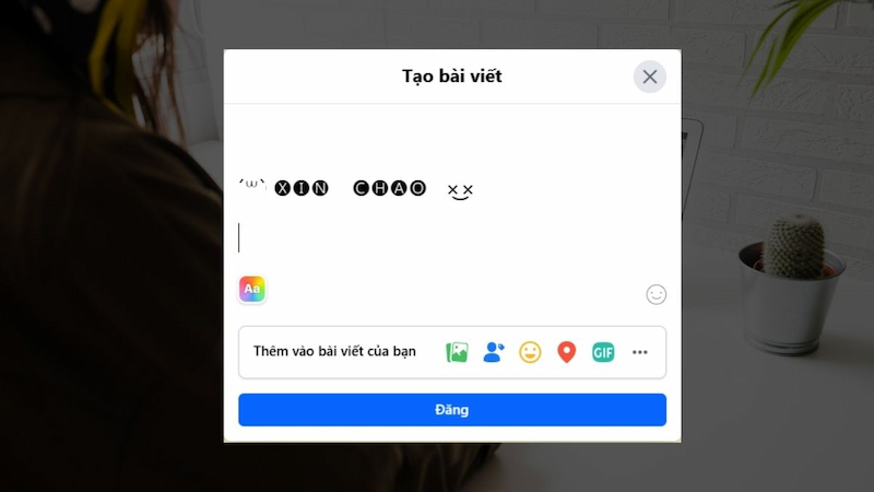 Kí tự theo bảng chữ cái Facebook