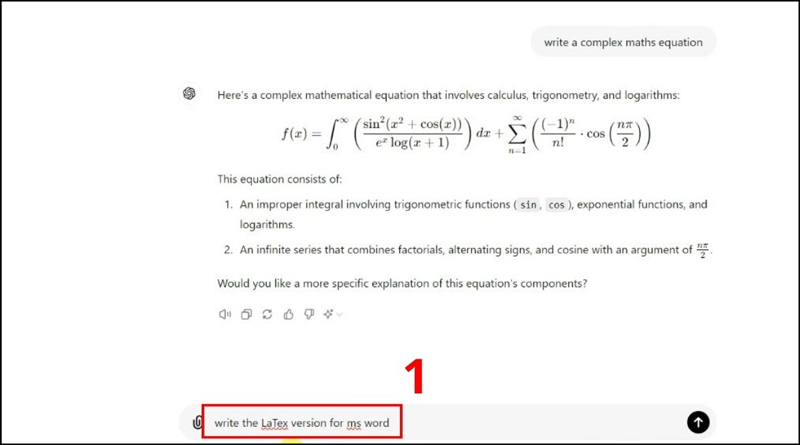 Chuyển đổi nội dung của ChatGPT sang LaTeX