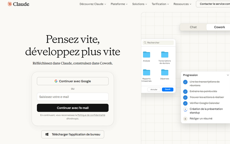 Mở trình duyệt để truy cập vào website đăng nhập của Claude AI 