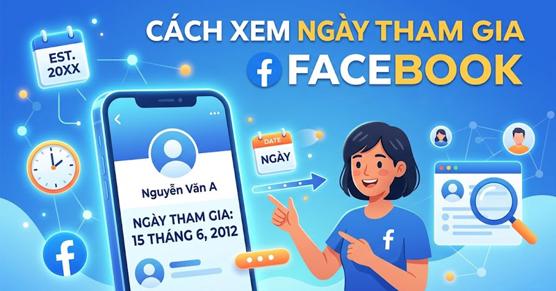 Cách xem ngày tham gia Facebook trên điện thoại, máy tính