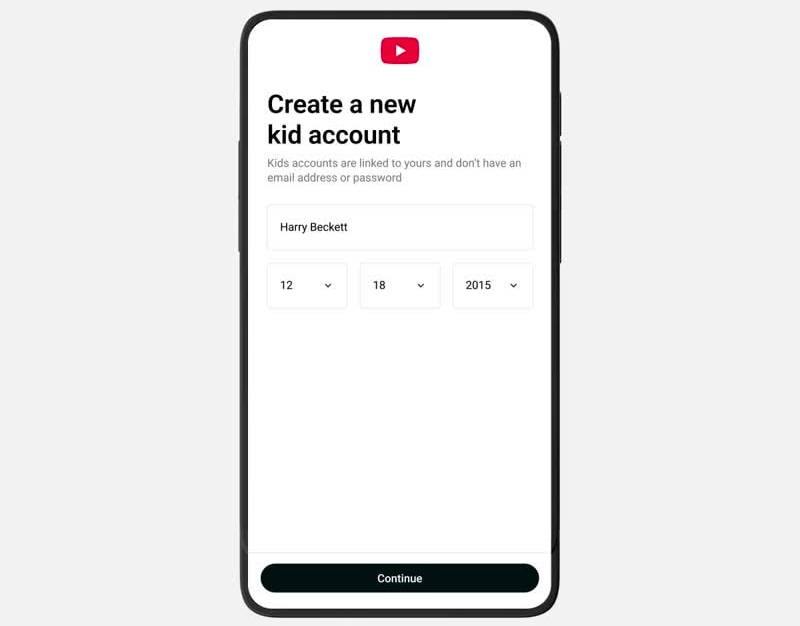 Cha mẹ có thể tạo tài khoản cho trẻ và chuyển đổi qua lại