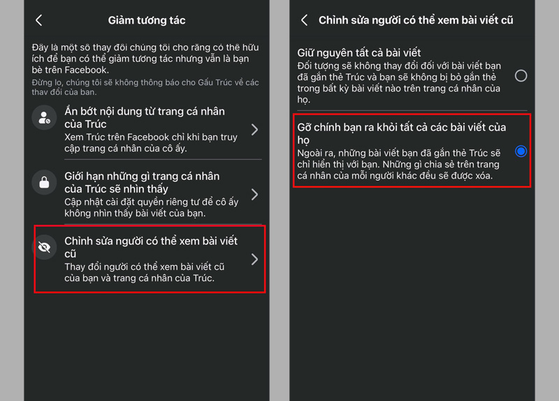 Giới hạn quyền xem các bài đăng Facebook trước đây