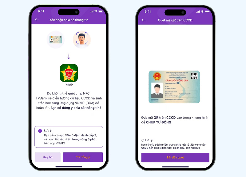 Đồng ý cập nhật sinh trắc học qua ứng dụng VNeID 