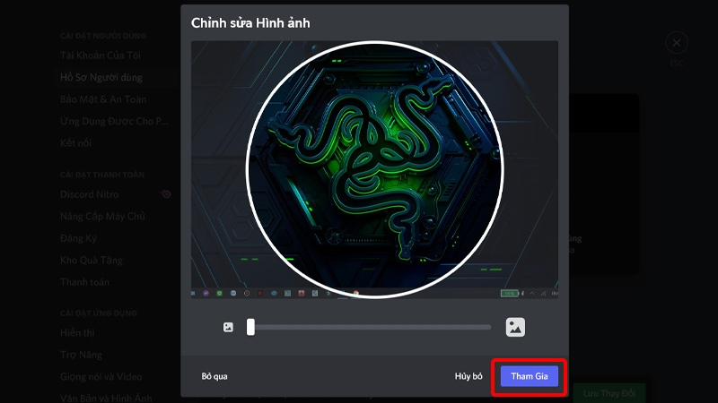 Điều chỉnh vị trí và kích thước ảnh sao cho ảnh hiển thị đẹp mắt