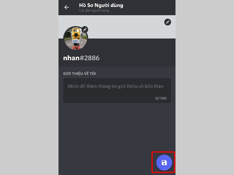 Nhấn Lưu để hoàn tất quá trình thay đổi ảnh đại diện Discord