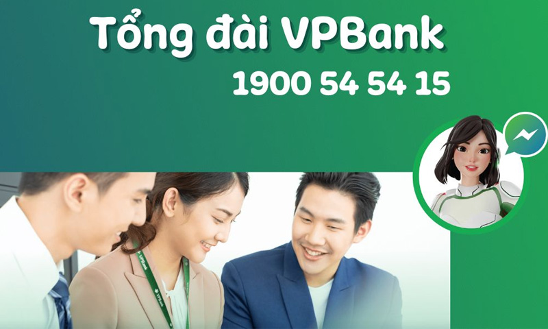 Liên hệ tổng đài CSKH của VPBank qua hotline 1900 545415