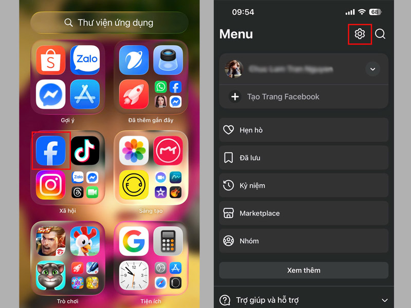 Nhấn vào biểu tượng Menu ở góc dưới cùng bên phải màn hình