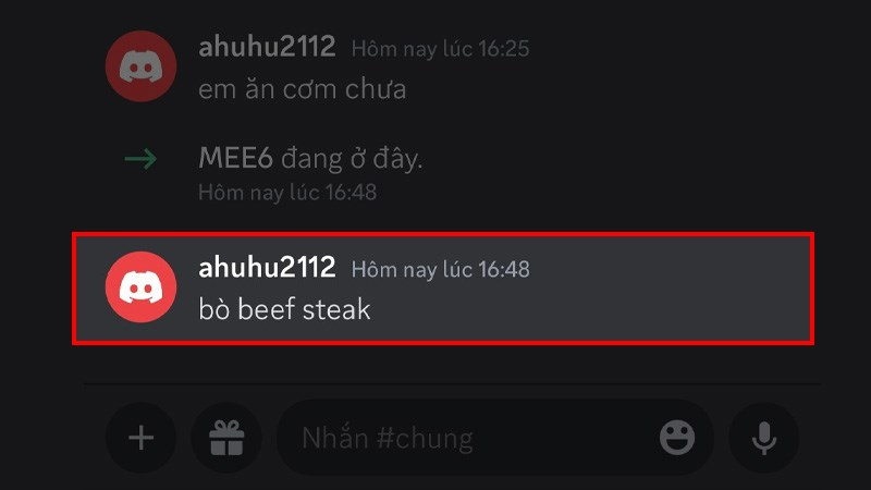 Nhấn giữ vào tin nhắn bạn muốn xóa cho đến khi menu tùy chọn xuất hiện