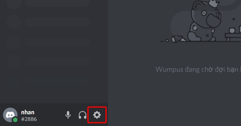 Nhấn vào biểu tượng bánh răng cài đặt 