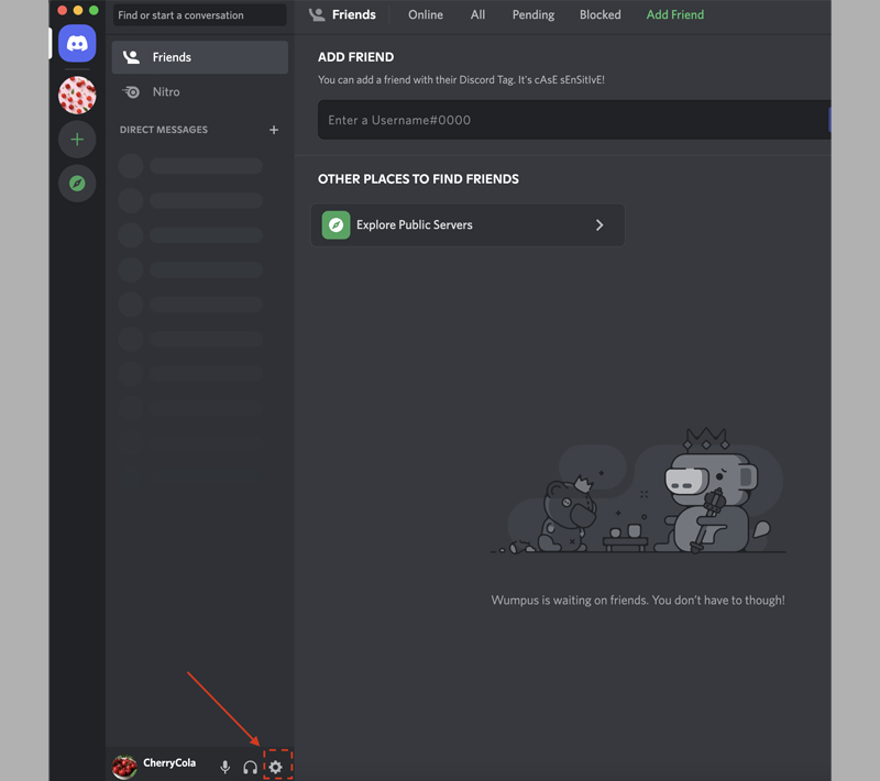 Nhấn vào biểu tượng Cài đặt (hình bánh răng)