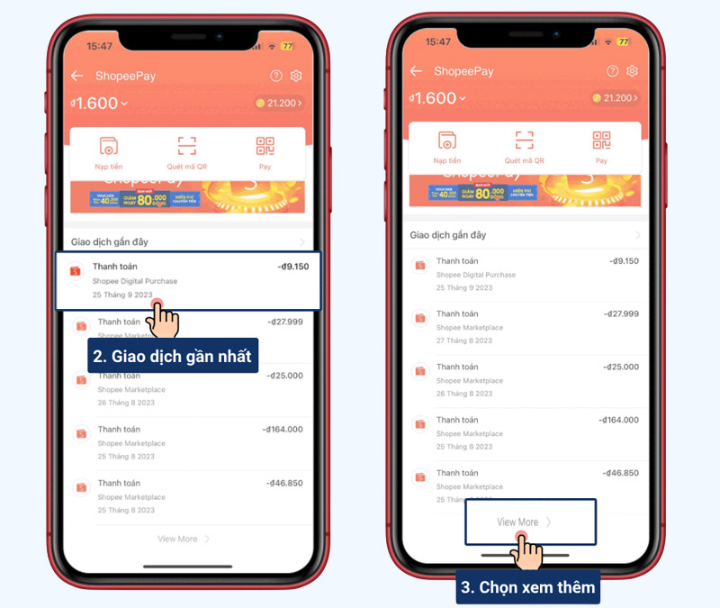 Nhấn vào mục Xem thêm ở cuối trang 