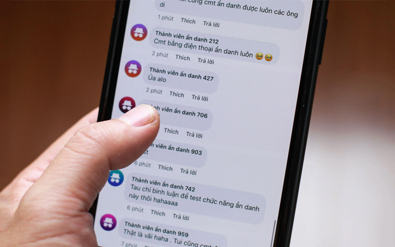 Tính năng bình luận ẩn danh Facebook triển khai trong một số nhóm