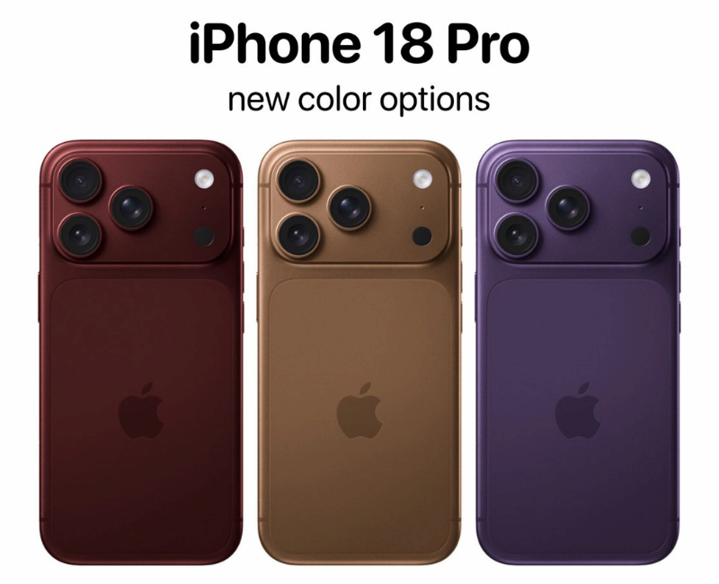 Các phiên bản màu iPhone 18 Pro