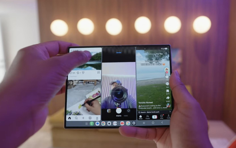 Cách chia ba màn hình Galaxy Z Fold 8