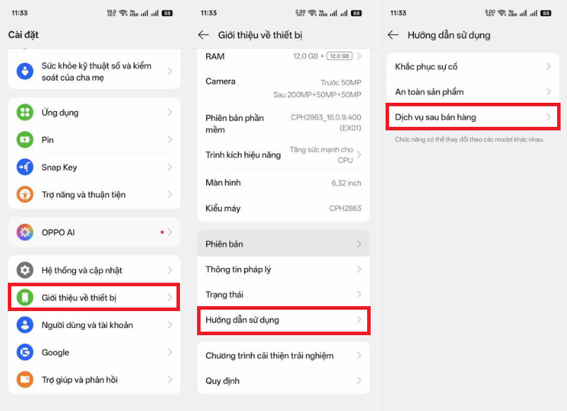 Chọn Dịch vụ sau bán hàng