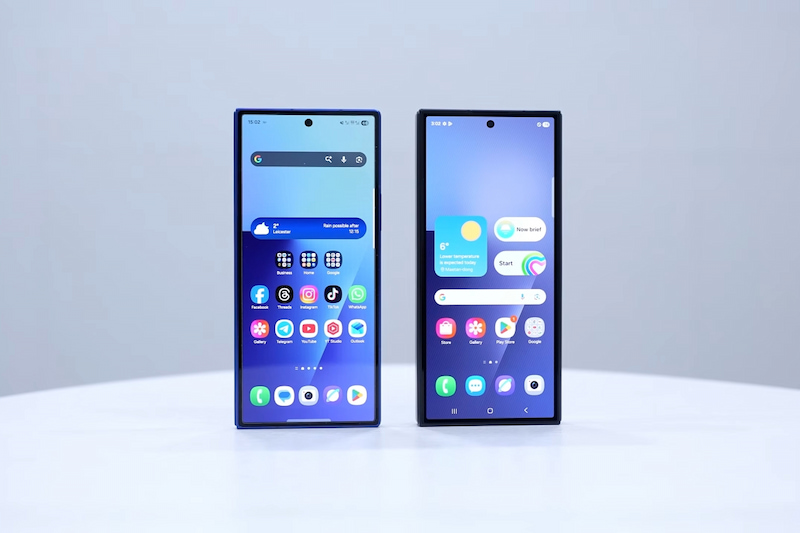 So sánh màn hình Galaxy Z TriFold và Galaxy Z Fold7 khi gập