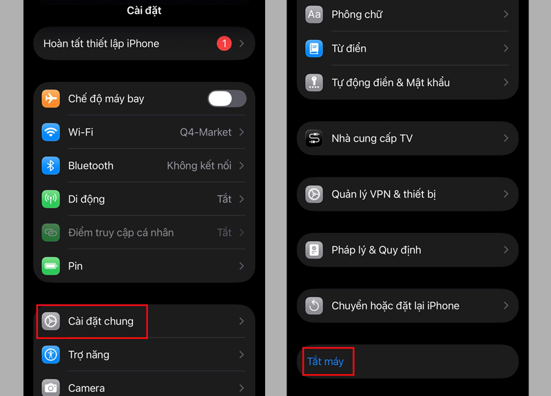 Khởi động lại iPhone để khắc phục lỗi 