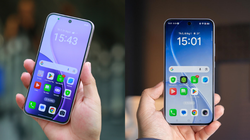 So sánh màn hình OPPO Reno15 F 5G và Reno14 F 5G