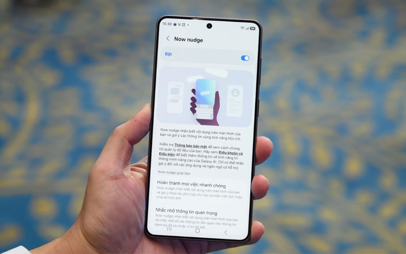 Now Nudge đóng vai trò như một trợ lý thông minh trên Galaxy S26 Ultra 