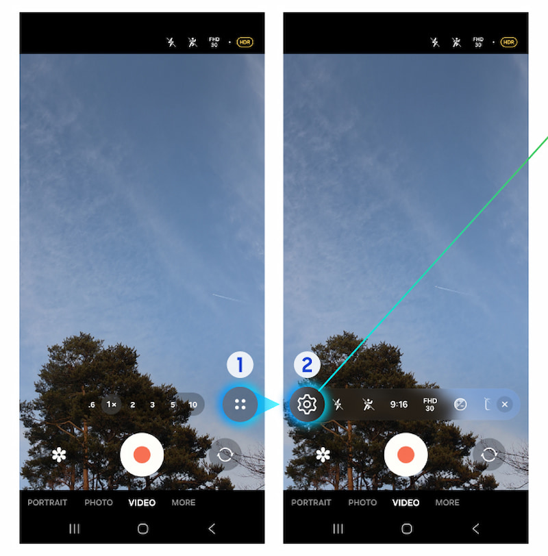 Vào Cài đặt Camera