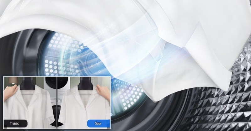 Chế độ Wrinkle Prevent trên máy sấy quần áo Samsung