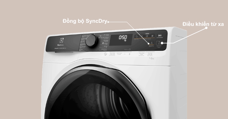 Điều khiển máy sấy quần áo qua ứng dụng Electrolux
