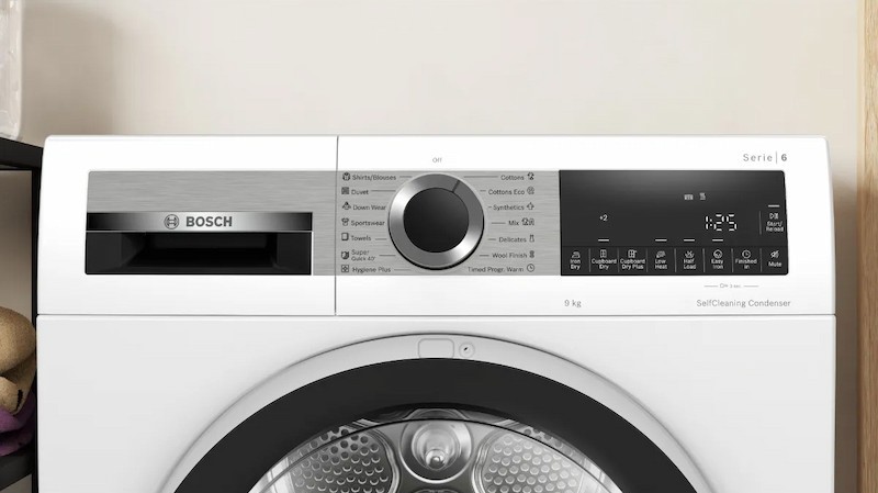 Máy sấy Bosch có đa dạng chương trình sấy cho nhiều loại vải