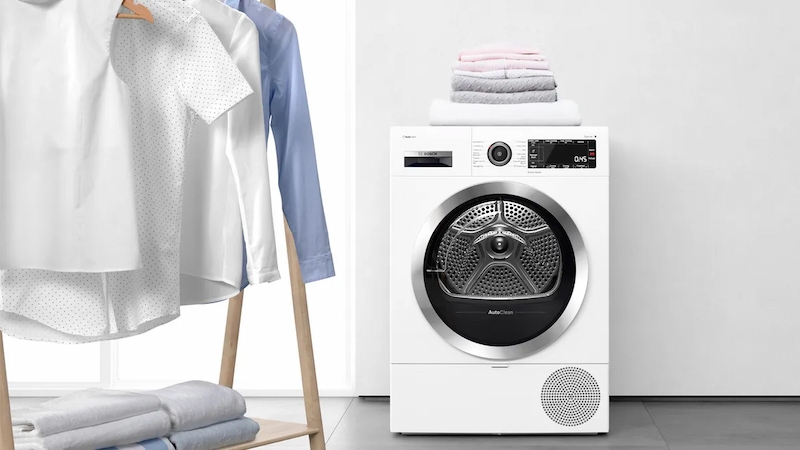 Máy sấy Bosch có tiện ích như hẹn giờ, đèn chiếu sáng