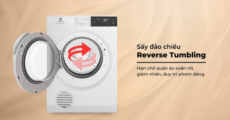 Máy sấy Electrolux đảo chiều chống nhăn