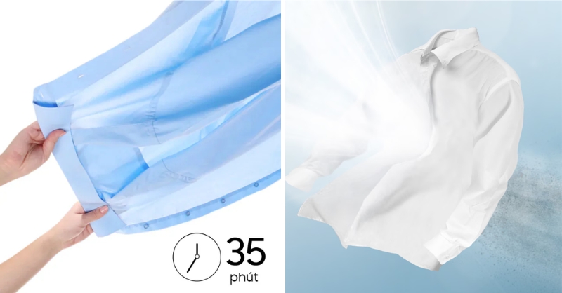 Máy sấy Samsung có chế độ Quick Dry 35 phút, công nghệ AirWash