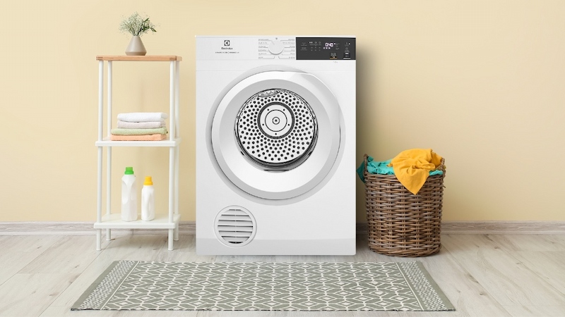 Máy Sấy Thông Hơi Electrolux EDV804H3WC sở hữu gam màu trắng trung tính