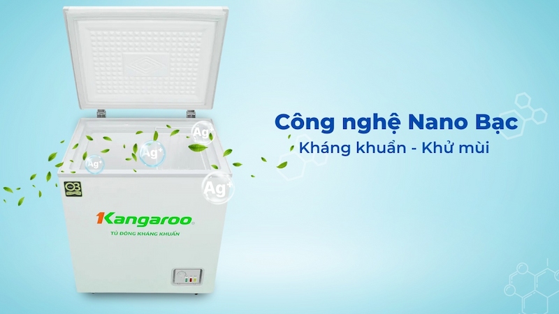 Tủ Đông KG168NC1N có công nghệ kháng khuẩn khử mùi Nano bạc