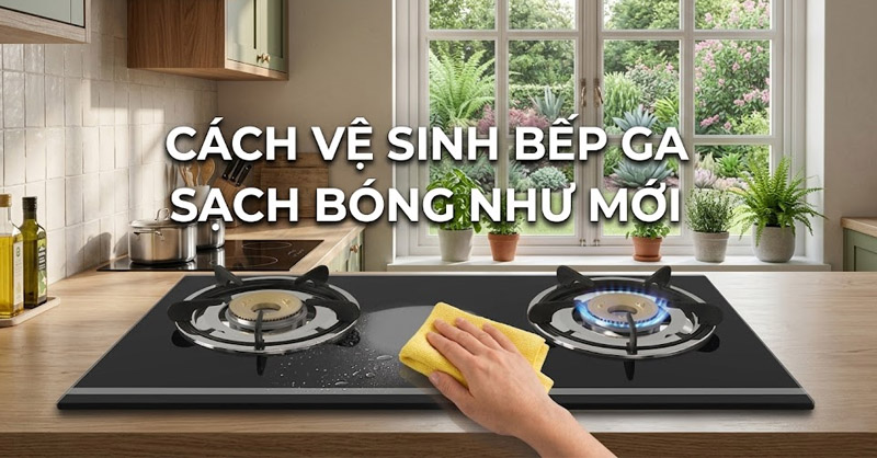 Hướng dẫn cách vệ sinh bếp ga sạch bóng như mới tại nhà sau khi dùng