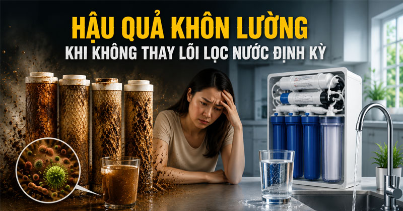 Những hậu quả khôn lường khi không thay lõi lọc nước định kỳ