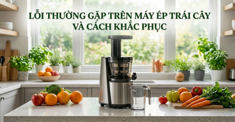 Một số lỗi thường gặp trên máy ép trái cây và cách khắc phục hiệu quả 