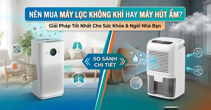 Nên mua máy lọc không khí hay máy hút ẩm cho gia đình? 