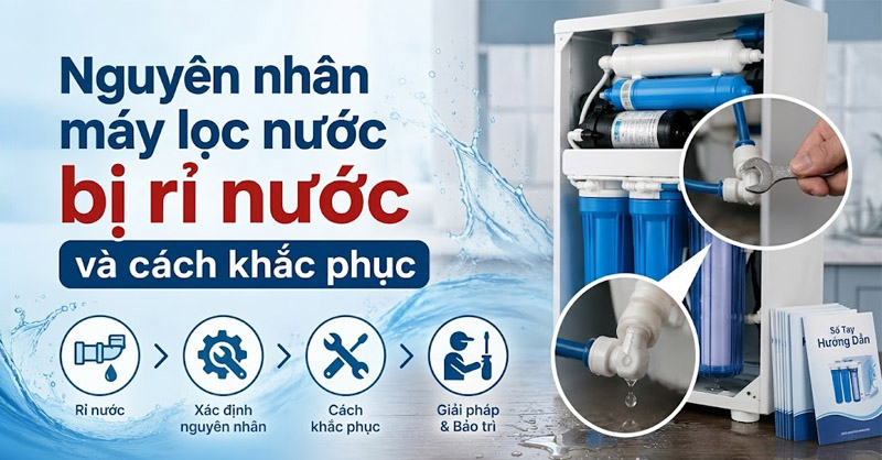 Cách khắc phục máy lọc nước bị rỉ nước hiệu quả 