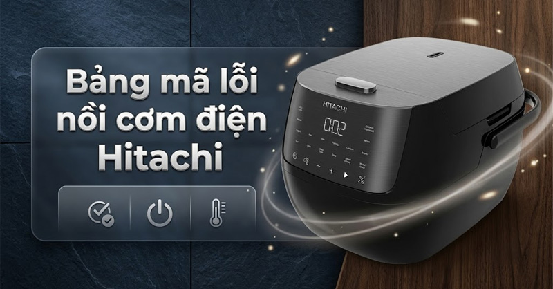 Tổng hợp bảng mã lỗi nồi cơm điện Hitachi thường gặp