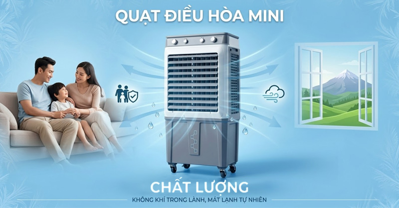Top 5 quạt điều hòa mini chất lượng, đáng cân nhắc cho gia đình