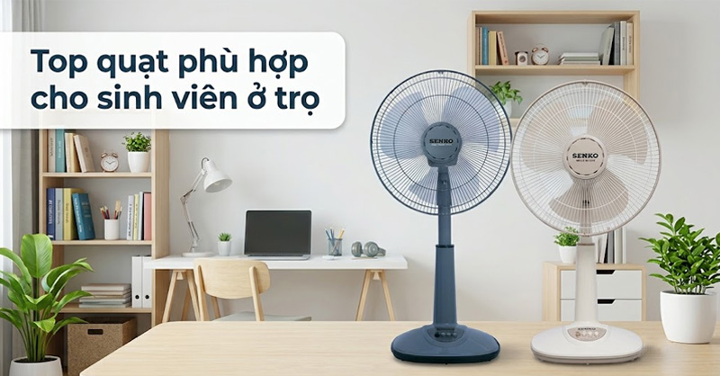 Top 6 quạt phù hợp cho sinh viên ở trọ, chất lượng đáng mua